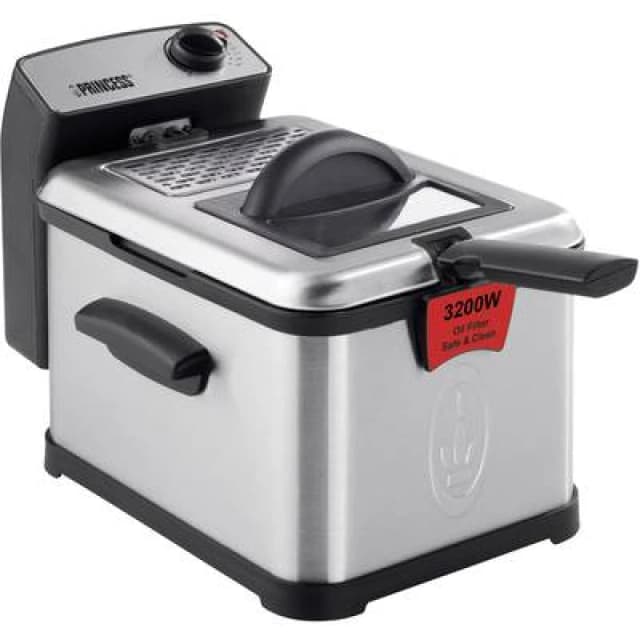 Princess Princess Superior Cold zone fryer 3 l 3200 W with manual temperature settings Stainless steel, Black 01.183001.01.050