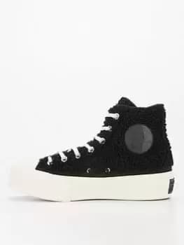 Converse Chuck Taylor All Star Lift Hi - Black/White, Size 7, Women