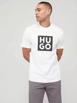 HUGO Daltor Regular Fit T-Shirt - White Size M Men