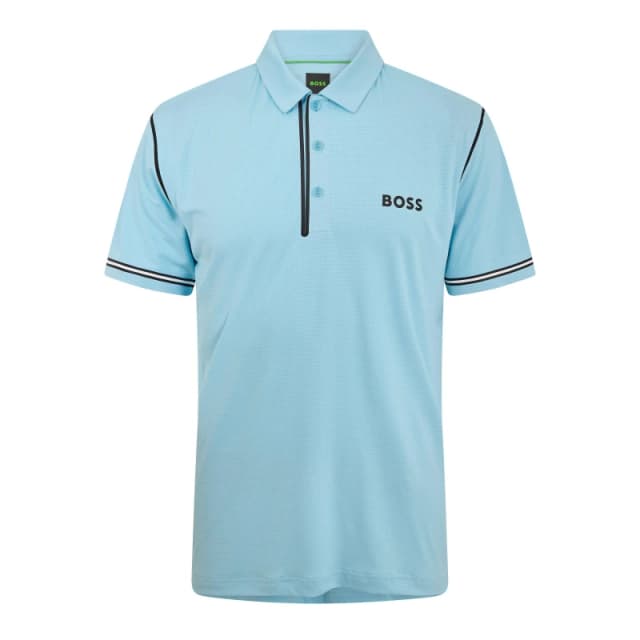 Boss Mens Paddytech Goc Short Sleeve Polo Shirt Pastel Blue male S