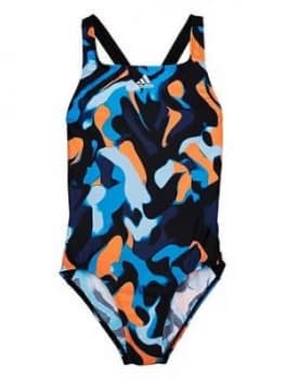 adidas Youth Girls Primeblue Suit - Black, Size 11-12 Years, Women