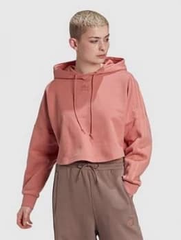 Adidas Originals New Neutral Cropped Hoodie - Pink
