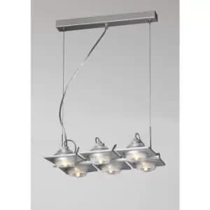 Ull Pendant Lamp 6 Silver Gray G9 Bulbs
