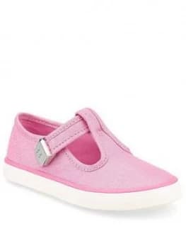 Start-Rite Girls Treasure Canvas Plimsoll - Pink Glitter