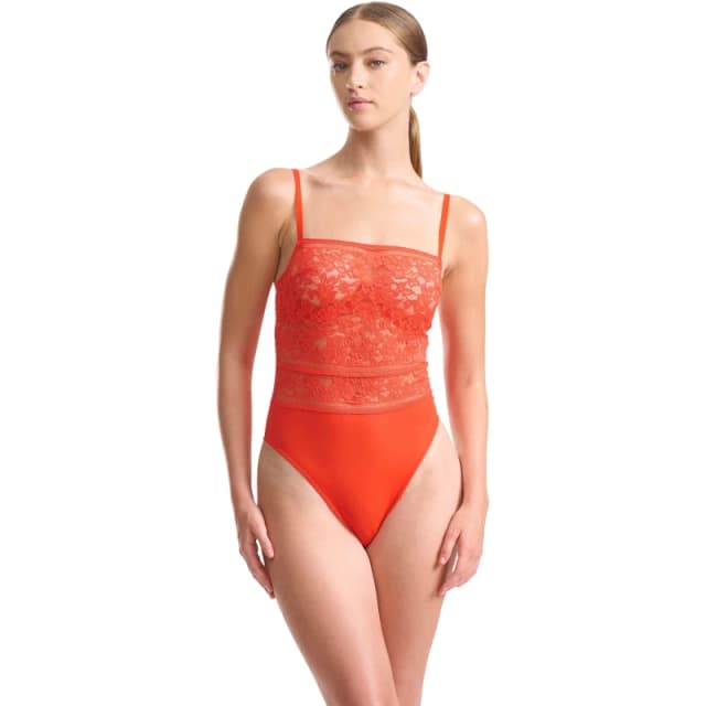 Wolford Womens Side Plate Bodysuit Red female XS Cup C