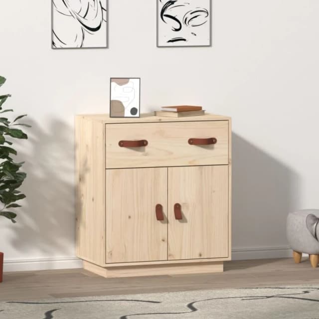 Vidaxl Sideboard 65.5X40X75cm Solid Wood Pine, Brown 820127