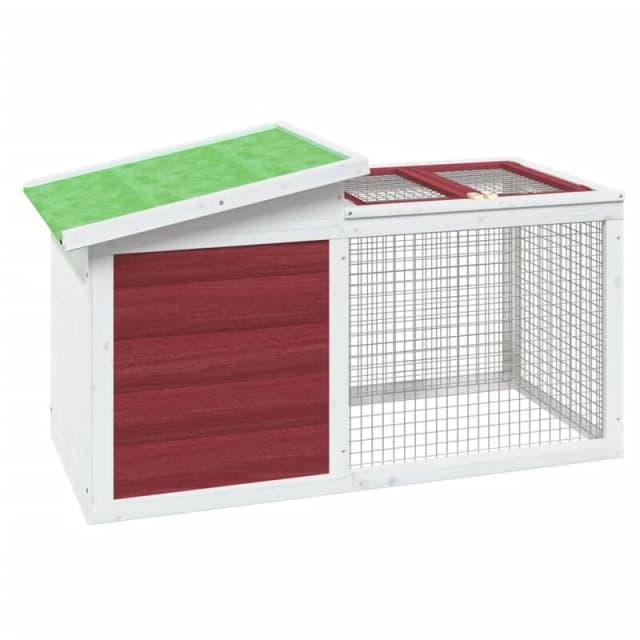 VIDAXL Rabbit Hutch Mocha 100.5x54x55cm Solid Wood Pine Vidaxl 172291