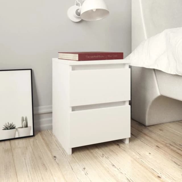 VIDAXL Bedside Cabinet White 30x30x40cm Engineered Wood Vidaxl 800513
