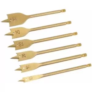 Silverline - Titanium-Coated Flat Bit Set 6pce - 10 - 32mm