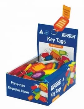Kevron Keytags Plastic Tub Assorted ID5AC100Z (PK100)