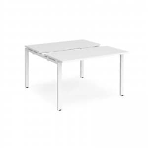 Adapt II Sliding top Back to Back Desk s 1200mm x 1200mm - White Frame