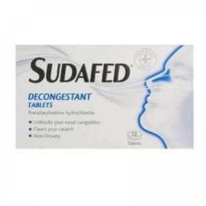 Sudafed Decongestant 12 Tablets