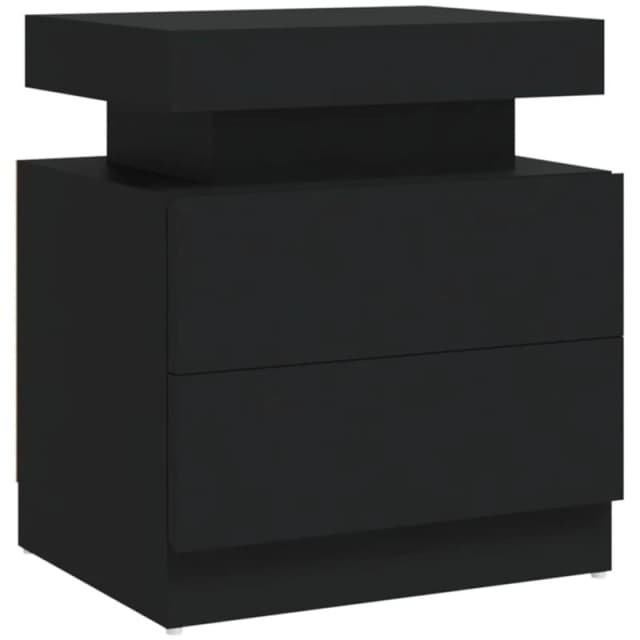 VIDAXL Bedside Cabinet Black 45x35x52cm Engineered Wood Vidaxl 8720286344484