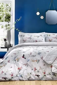 'Mansfield' Vintage Florals And Birds Print Duvet Cover Set