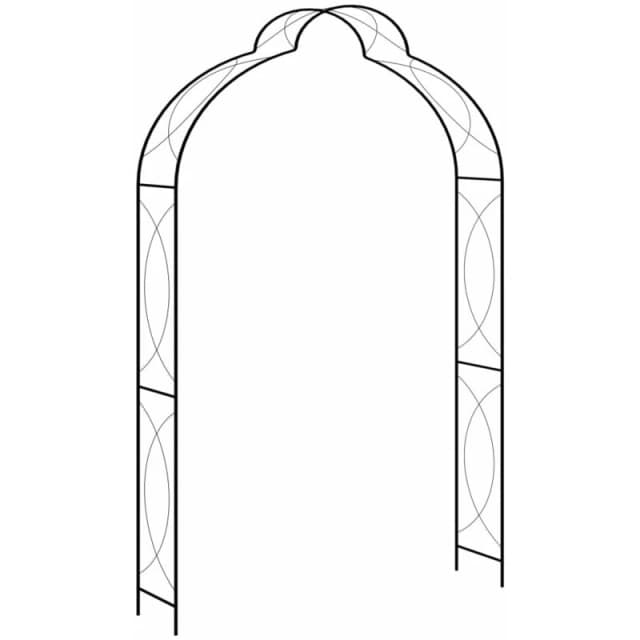 VIDAXL Vidaxl - Garden Arch Black 150x34x240cm Iron 8719883757377