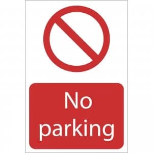 Draper No Parking Sign 200mm 300mm Standard
