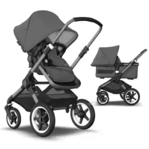 Bugaboo Fox 3 Complete Pushchair, Graphite + Grey Melange