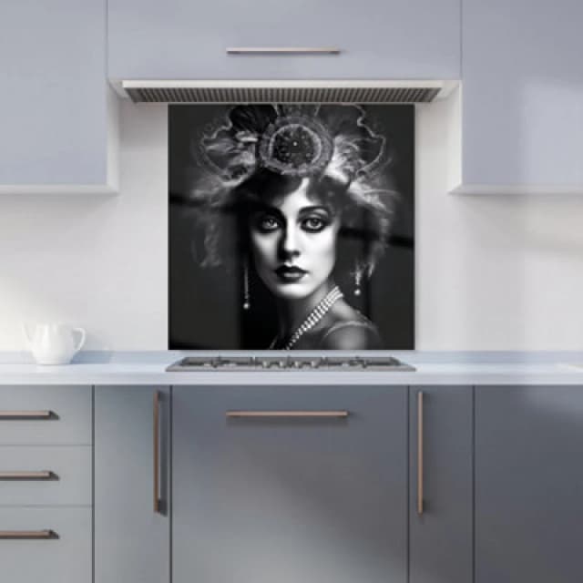 Warren Reed - Designer Abstract Blue Gold Moon Sun Tea Towel in Yellow Yellow Unisex