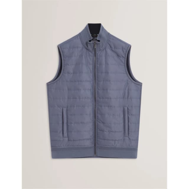 Ted Baker Mens Quilted Gilet Mid-Blue male M (3)