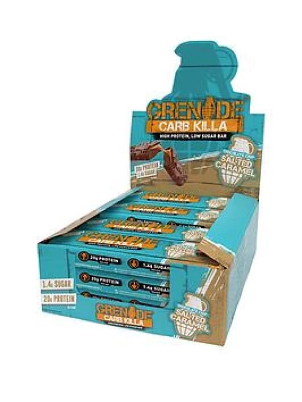 Grenade Carb Killa High Protein and Low Carb Bar, 12 X 60g - Chocolate Chip Salted Caramel