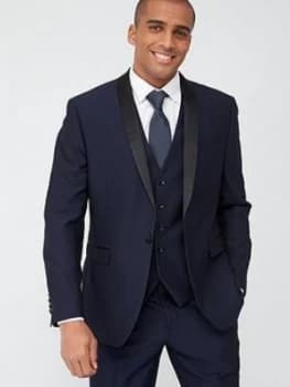 Skopes Tailored Ferry Jacket - Navy Jacquard Weave