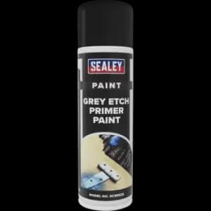 Sealey Etch Primer Aerosol Spray Paint Grey 500ml