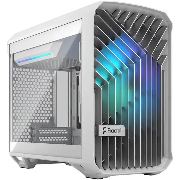 Fractal Design Torrent Nano TG RGB ITX Gaming Case - White