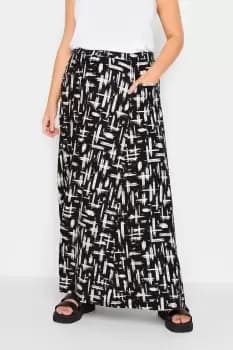 Stripe Print Pocket Detail Maxi Skirt