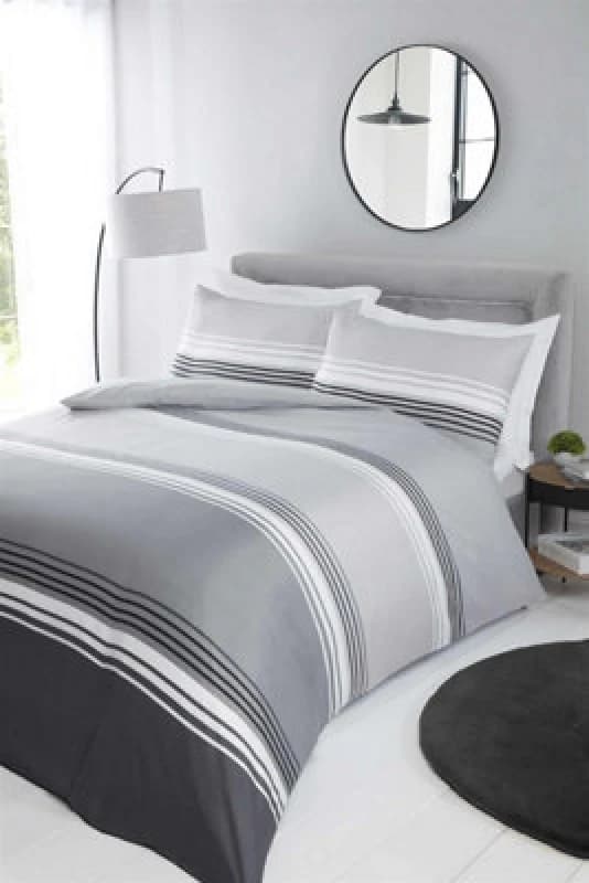 Rapport Home Chicago Microfiber Polyester Duvet Cover Set with Pillowcase in Grey Size: King Grey Unisex King