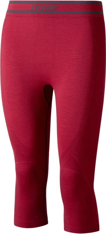 Lenz 6.0 Merino 3/4 Lady Functional Pants, red, Size XS for Women