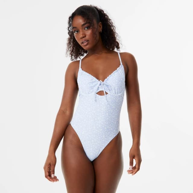 Jack Wills Underwired Tie Front Swimsuit - Multi Multi 8