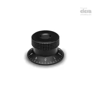 ELESA Knurled control knob-MBR.30 B-6+FGSP-C2 Orange