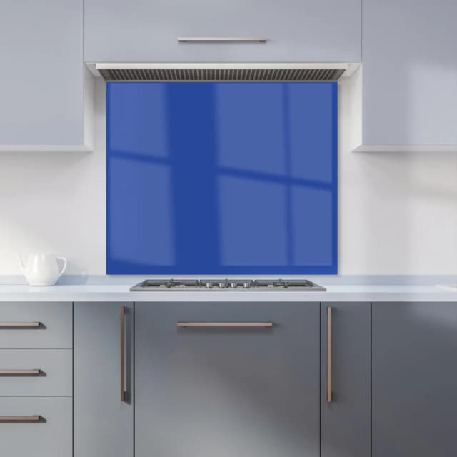 Warren Reed - Designer Royal Blue Kitchen Splashback Size: 600mm x 750mm Blue Unisex 600mm x 750mm
