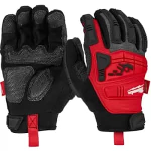 Milwaukee Impact Demolition Work Gloves Black / Red L