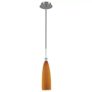 SWING Slim Pendant Ceiling Light Amber 15x27cm