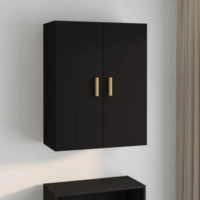 Vidaxl Hanging Wall Cabinet Black 69.5X34X90 Cm, Black 812259
