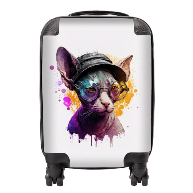 Warren Reed - Designer Cornish Rex Splashart Suitcase Size: Large Multicolor Unisex Large