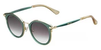 Jimmy Choo Raffy Sunglasses Green / Glitter / Gold QAR 47mm