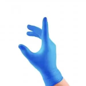 Beeswift Vinyl Gloves Powder Free Blue Large Box of 1000 VDGPFBL