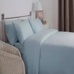 Belledorm Brushed Cotton Extra Deep Fitted Sheet (Narrow Double) (Blue)