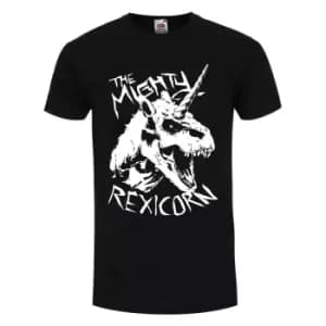 Grindstore Mens The Mighty Rexicorn T-Shirt (L) (Black)