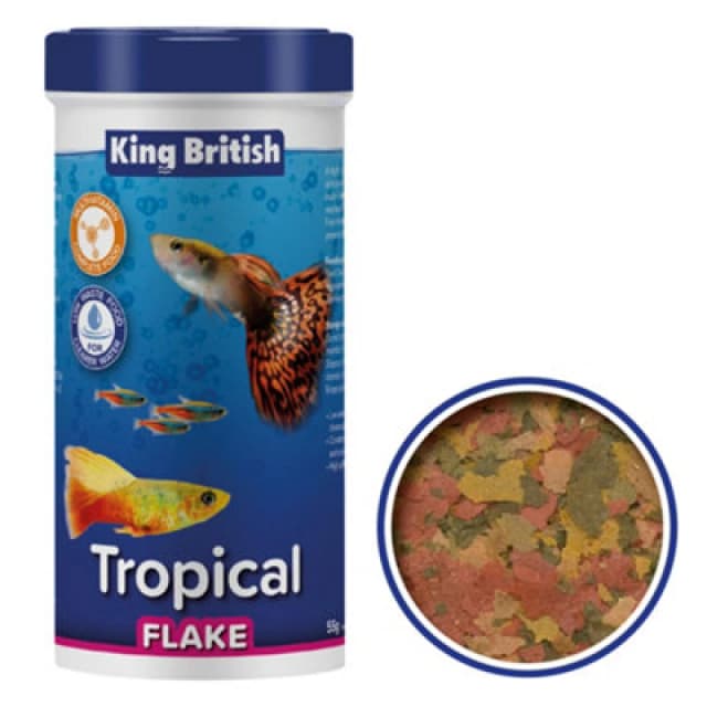King British Natural Tropical Flake (With Ihb) 55G (Pack Of 6)