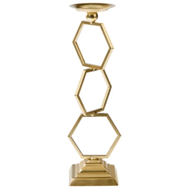 Beliani Candle Holder Ardee Metal 44cm Gold