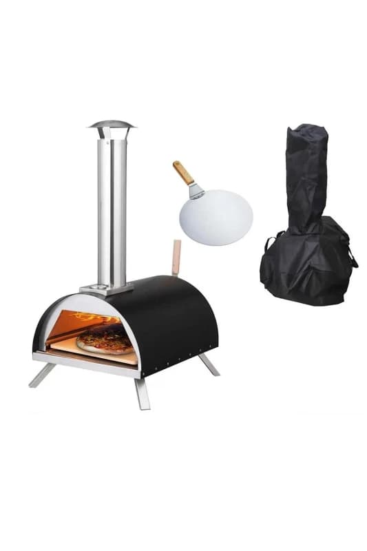 Haven Gas & Wood Fuel 'Pizza Oven with Pizza Paddle' Black/Silver Multicolor Unisex