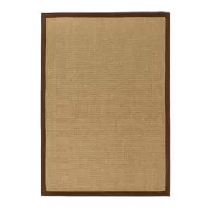 Origins Sisal Rug Warm Natural with Dark Brown Border 160x230