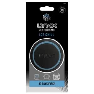Lynx Ice Chill Round Car Air Freshener (Case Of 6)