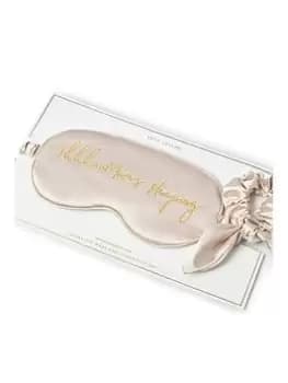Katie Loxton Eye Mask and Scrunchie Set - Champagne, One Colour, Women