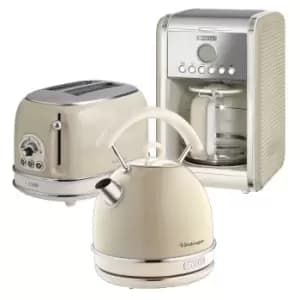 Ariete ARPK13 Vintage 2 Slice Toaster, 1.7L Dome Kettle & 12 Cup Filter Coffee Maker