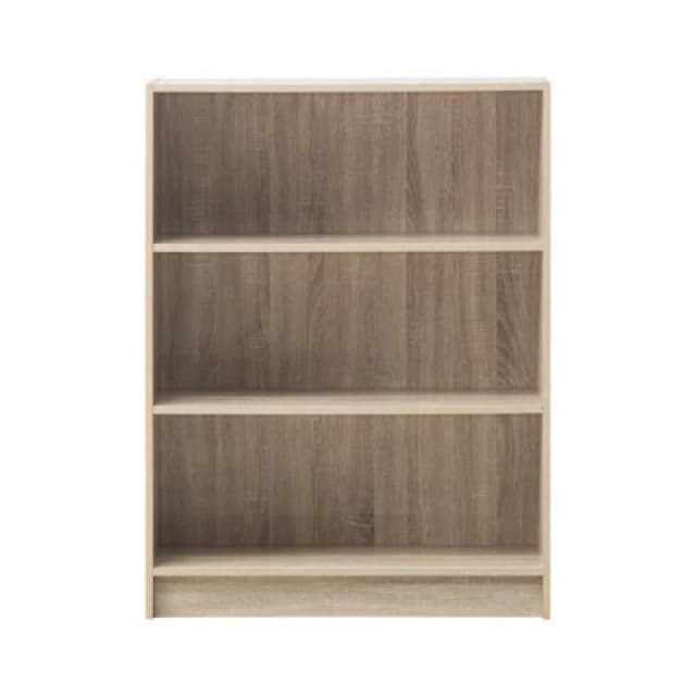 Timber Art Design 3 Tier Bookcase Wide Display Shelving Storage Unit Wood Furniture Sonoma Oak