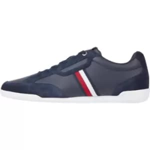 Tommy Hilfiger Signature Leather Mix Cupsole Trainers - Blue